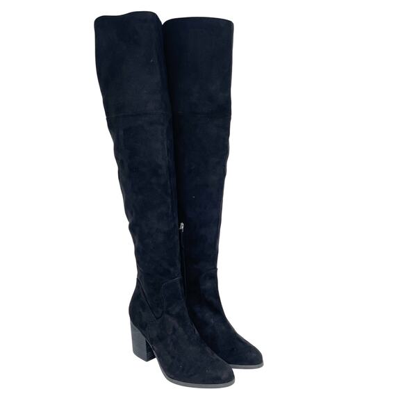 BP Women's Luke Over The Knee Boot Black Faux Suede Size 7.5M - Picture 1 of 15